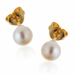 Boucles d'oreilles perle de culture d'eau douce