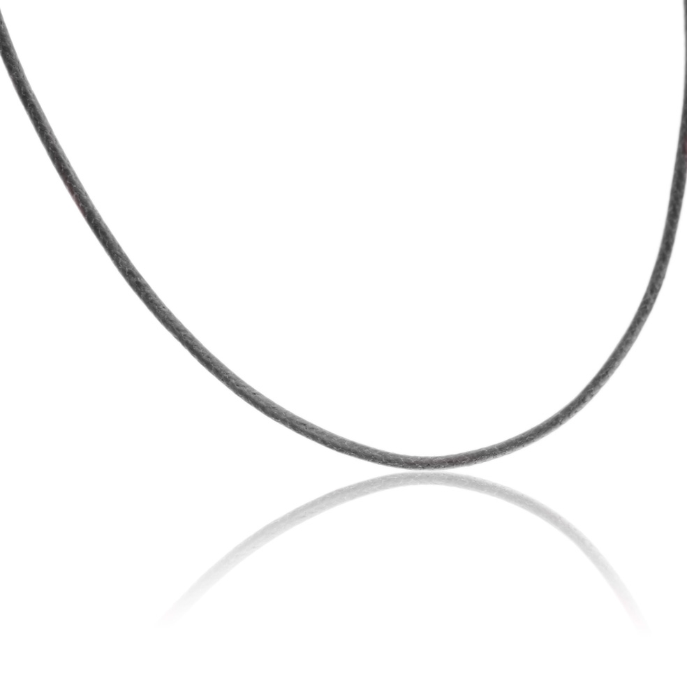 Collier cordon noir en or gris : Longueur - 42 Femme - 0.32 g - Le