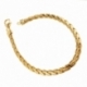 Bracelet en or jaune, maille palmier plate - A