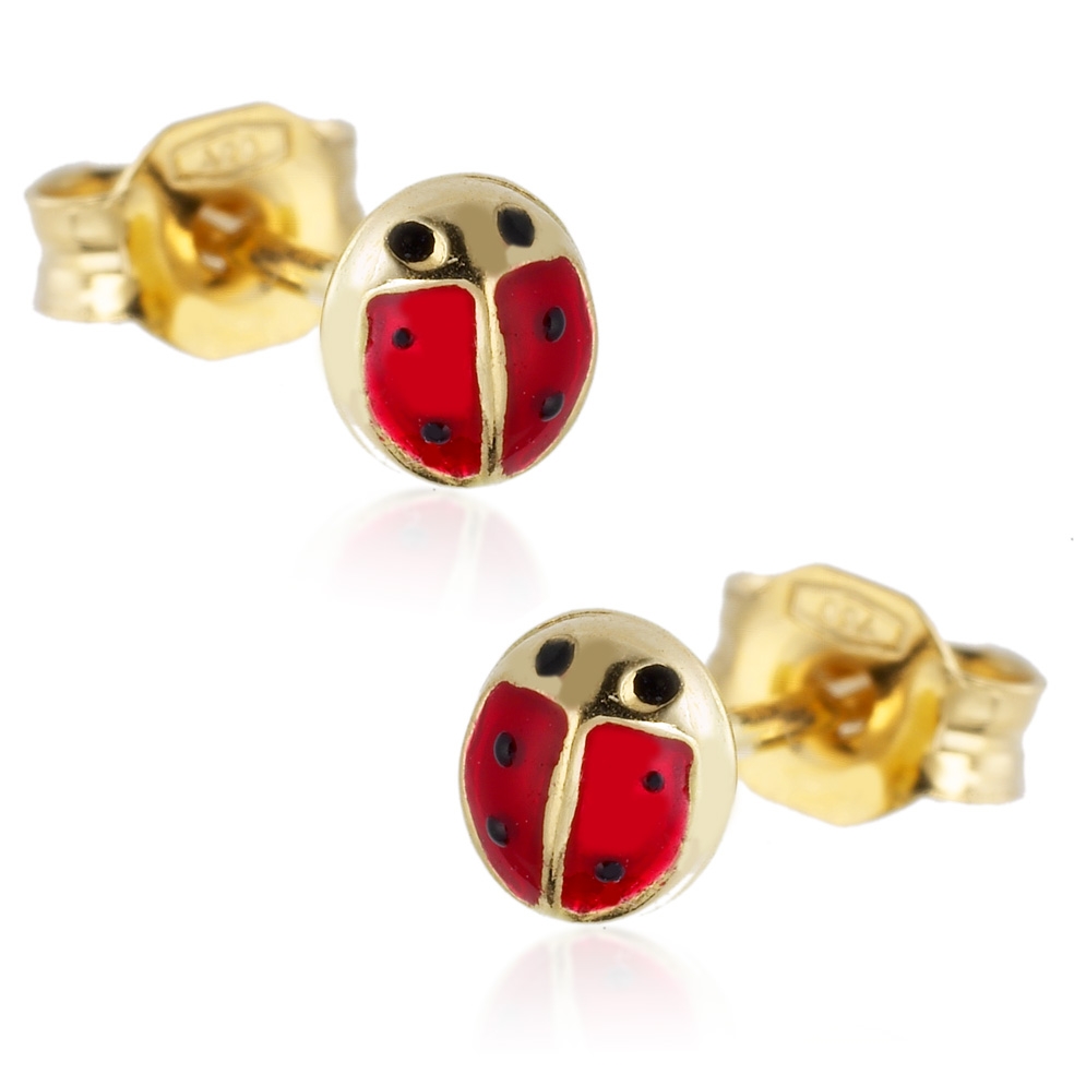 Boucles d'oreilles ladybug coccinelle, Au Bonheur des Coccinelles