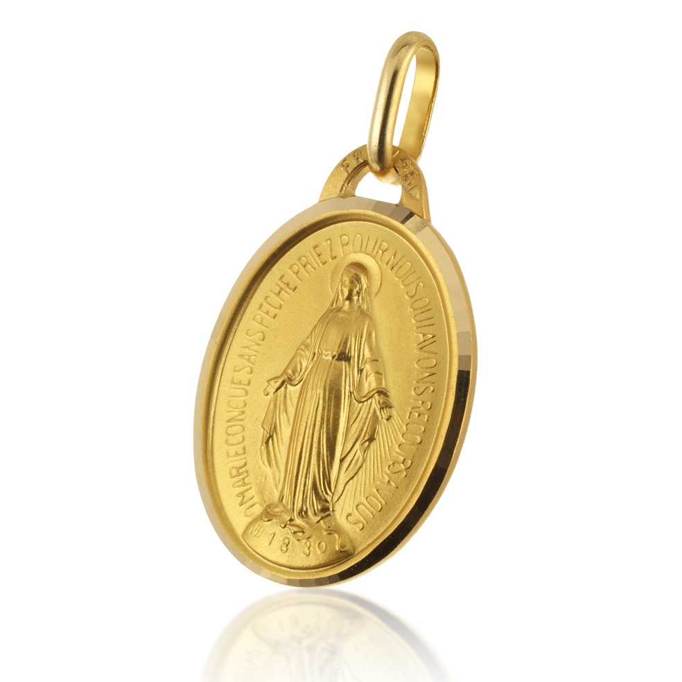 Médaille Enfant - Médaille en or jaune, Vierge - Le Manège à Bijoux®