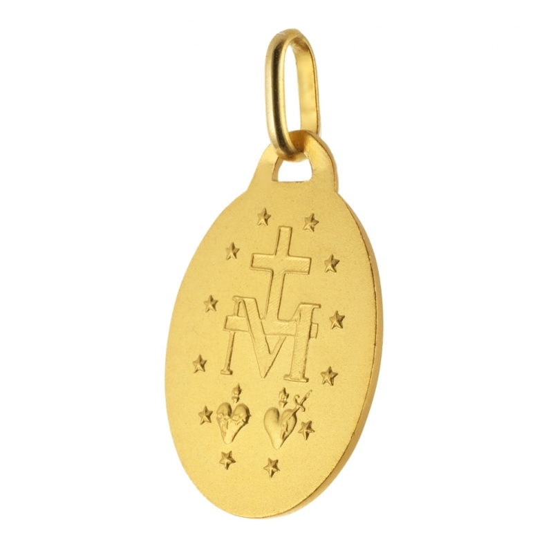Médaille or 750 jaune vierge miraculeuse
