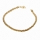 Bracelet en or jaune,  maille palmier 4 mm - A