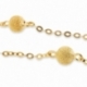 Bracelet en or jaune et boules granitées - B