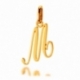 Pendentif alphabet en or jaune, lettre M - A