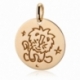 Médaille zodiaque en or jaune, lion - A