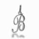 Pendentif alphabet en or gris, lettre B - A