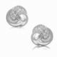 Boucles d'oreilles en argent rhodié et oxydes de zirconium - A