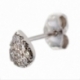 Boucles d'oreilles en or gris, diamants - B