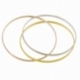Bracelet jonc en plaqué or, 3 couleurs - A