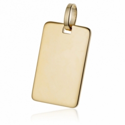 Pendentif  plaque (moyen modèle) en plaqué or