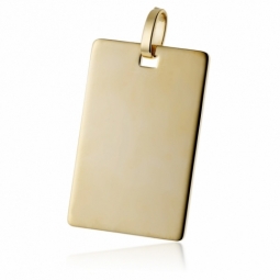 Pendentif  plaque (grand modèle) en plaqué or