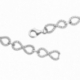 Bracelet en argent rhodié et oxydes de zirconium, infini - C