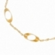 Bracelet en or jaune, motifs ovales ajourés - B