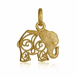 Pendentif en or jaune, éléphant