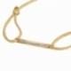 Bracelet cordon doré en or jaune et laque pailletée - B