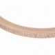 Bracelet jonc bronze plaqué or rose et oxydes de zirconium - B