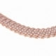 Bracelet jonc en bronze plaqué or rose et oxydes de zirconium - B