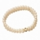 Bracelet en or jaune, 3 rangs de perles de culture d'eau douce 5/5,5mm, fermoir cliquet - A