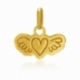 Pendentif en or jaune, coeur et ailes - A