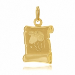 Médaille zodiaque en or jaune, bélier