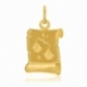 Médaille zodiaque en or jaune, balance - A