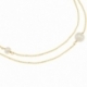Bracelet en or jaune, perles de culture - B
