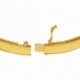 Bracelet jonc ovale en or jaune - C