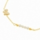 Bracelet en or jaune et laque, perles de culture, papillon - B