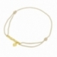 Bracelet en or jaune cordon, Maman - A