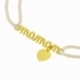 Bracelet en or jaune cordon, Maman - B