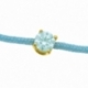 Bracelet cordon bleu clair en or jaune, oxyde de zirconium - B