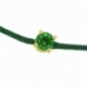 Bracelet cordon vert foncé en or jaune, oxyde de zirconium - B