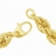 Bracelet en or jaune maille corde - C