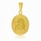 Médaille réversible en or jaune ange, mate et lisse - A