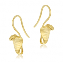 Boucles d'oreilles en or jaune serpent