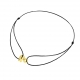 Bracelet en or jaune, diamant et cordon - B