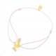 Bracelet cordon rose en or jaune et laque, Daisy Disney - A