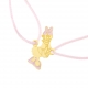 Bracelet cordon rose en or jaune et laque, Daisy Disney - B