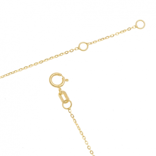 Collier coeur or jaune rhodie diamants : Longueur - 42 Femme - 1.79 g - Le  Manège à Bijoux®