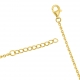 Bracelet en plaqué or, plaque ronde perlée 18 mm - C