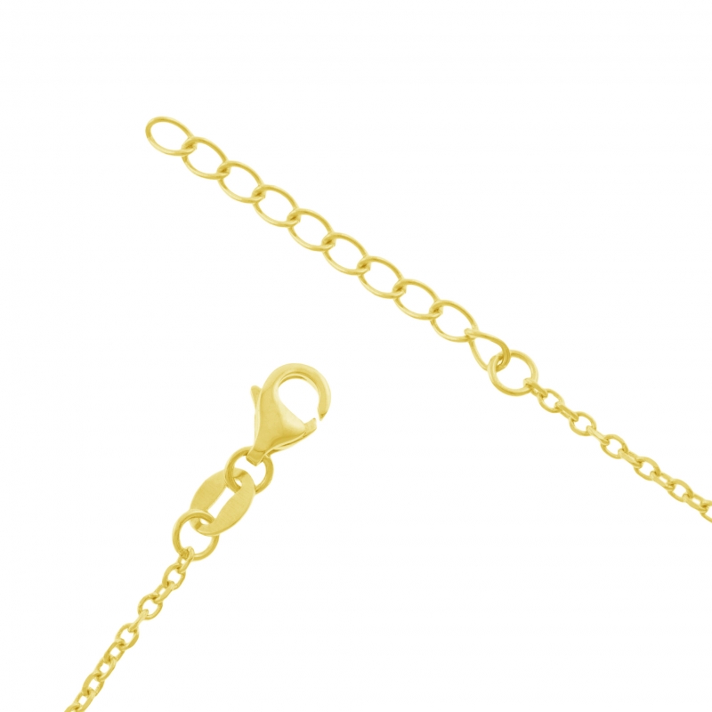 Collier en plaqué or, anneau 20mm : Longueur - 42 Femme - 0 g - Le Manège à  Bijoux®