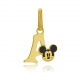 Pendentif en or jaune et laque, lettre A, Mickey Disney - A