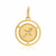 Pendentif zodiaque en or jaune et diamant, sagittaire  - A