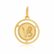 Pendentif zodiaque en or jaune et diamant, capricorne  - A