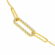 Bracelet en or jaune et oxydes de zirconium - B