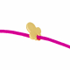 Bracelet cordon en or jaune et laque, Minnie Disney - C