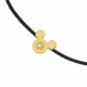 Bracelet cordon en or jaune et diamant, Mickey Disney - B