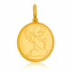 Médaille en or jaune, ange - A