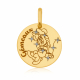 Pendentif zodiaque en or jaune et laque, Gémeaux, Minnie Disney - A